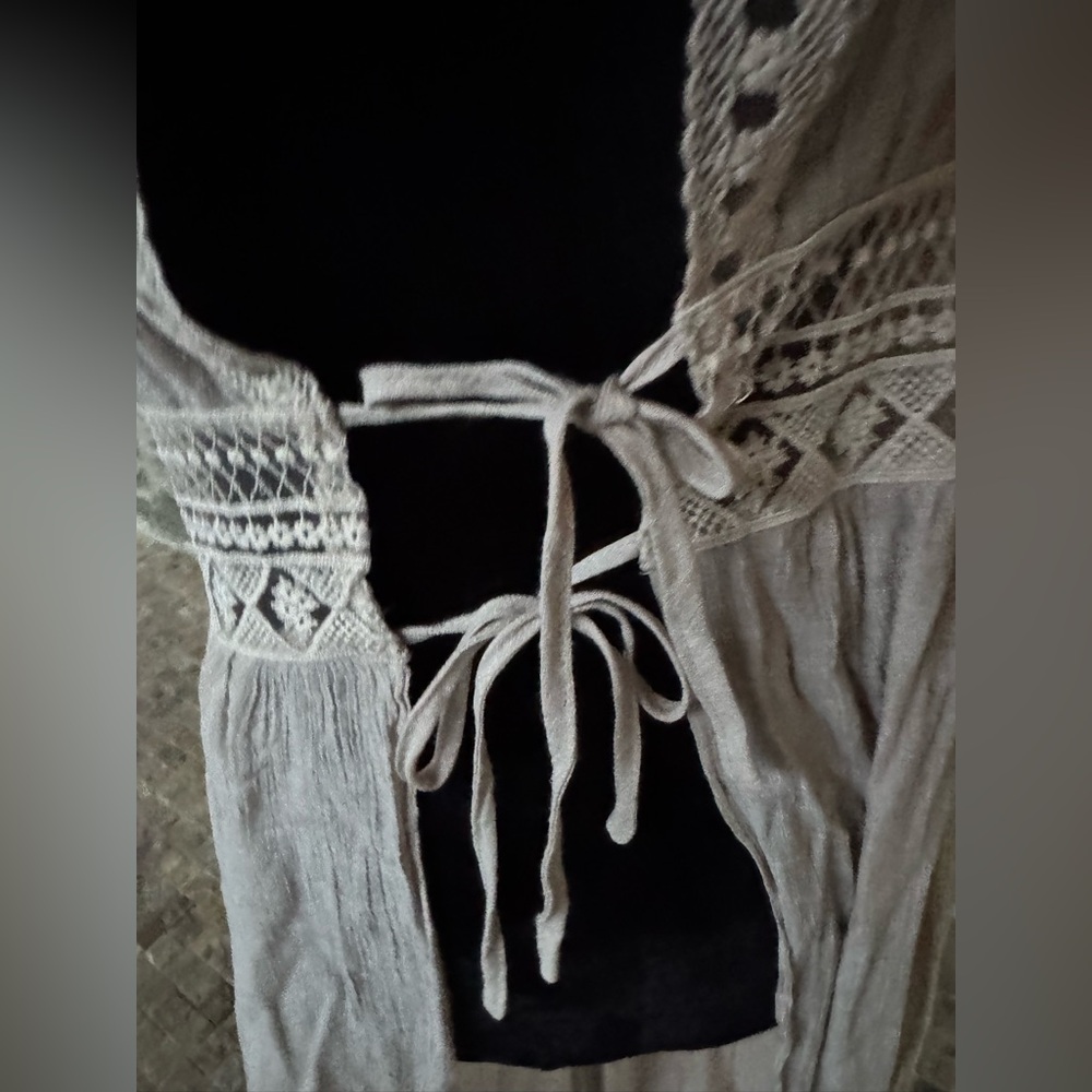 Bohemian Cream Long Cardigan rebelión again duster/cover up - Picture 7 of 8